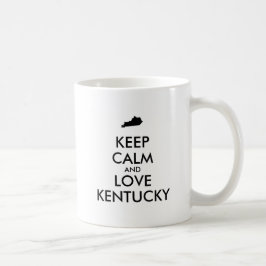 Caneca De Café Mantenha a calma e o amor personalizáveis KENTUCKY