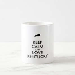 Caneca De Café Mantenha a calma e o amor personalizáveis KENTUCKY