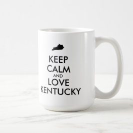 Caneca De Café Mantenha a calma e o amor personalizáveis KENTUCKY