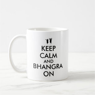 Caneca De Café Mantenha a calma e o Bhangra na dança customizável