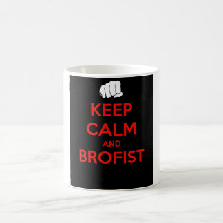 Caneca De Café Mantenha a calma e o brofist!