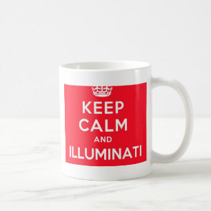 Caneca De Café Mantenha a calma e o Illuminati