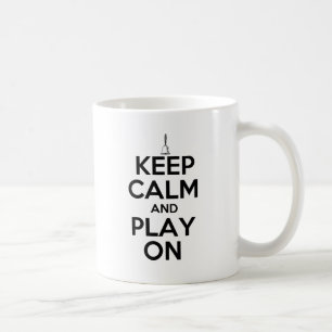 Caneca De Café Mantenha a calma e o jogo em Handbells