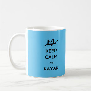 Caneca De Café Mantenha a calma e o Kayak comigo