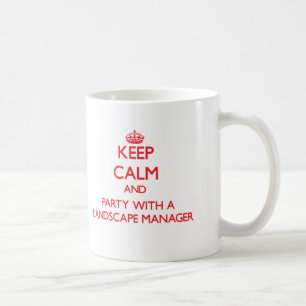 Caneca De Café Mantenha a calma e o partido com um gerente da