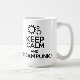 Caneca De Café Mantenha a calma e o Steampunk