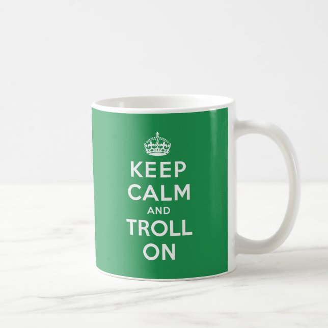 Caneca De Café Mantenha a calma e pesque-a à linha sobre (Direita)