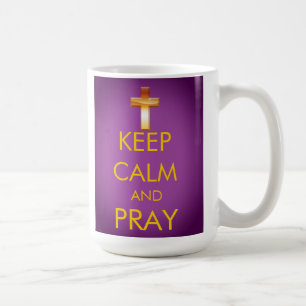 CANECA DE CAFÉ MANTENHA A CALMA E PRAY
