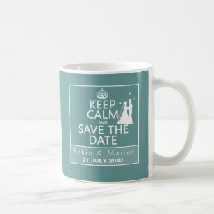 Caneca De Café Mantenha a calma e salvar a data (inteiramente