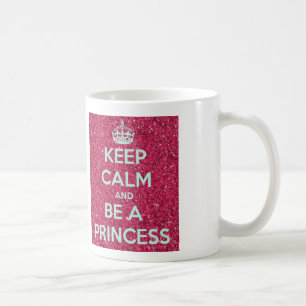 Caneca De Café Mantenha a calma e seja uma princesa