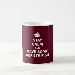 Caneca De Café Mantenha a calma e tenha alguns peixes de Gefilte