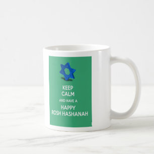Caneca De Café Mantenha a calma e tenha um Rosh feliz Hashanah