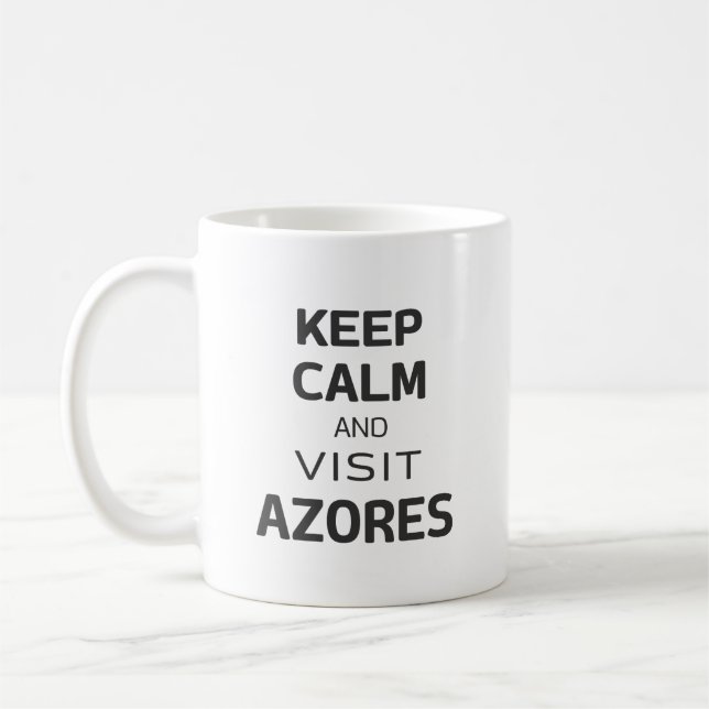 Caneca De Café Mantenha a calma e visite os Açores (Esquerda)