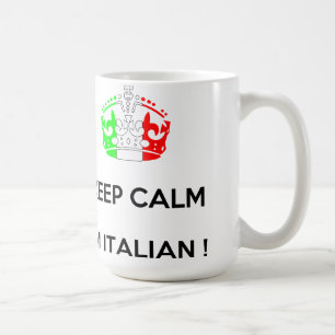 Caneca De Café MANTENHA A CALMA que eu sou ITALIANO!!!!