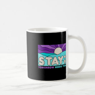 Caneca De Café Mantenha a prevenção suicida Sensibilização para a
