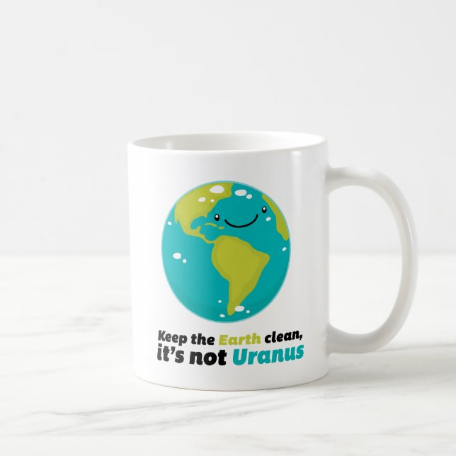 Caneca De Café Mantenha a terra limpa (Direita)