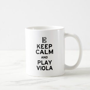 Caneca De Café Mantenha a viola da calma e do jogo