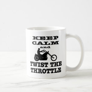 Caneca De Café Mantenha Calma E Gire O Biker Do Acelerador