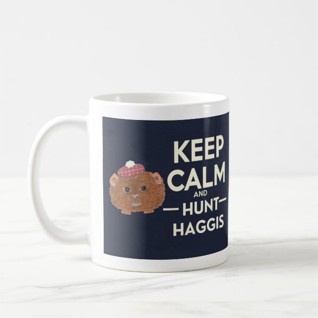 Caneca De Café Mantenha Calma e Hunt Haggis Escocês (Esquerda)