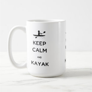 Caneca De Café Mantenha calma e Kayak Coffee Mug