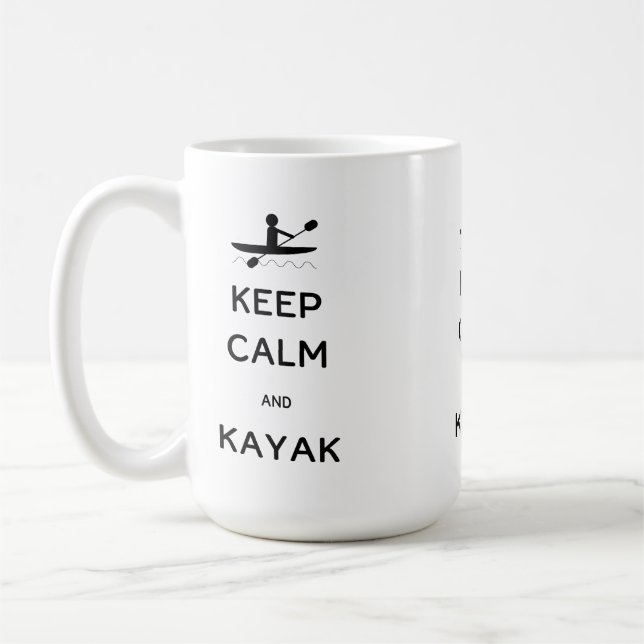 Caneca De Café Mantenha calma e Kayak Coffee Mug (Esquerda)