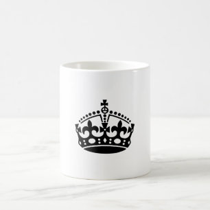 Caneca De Café Mantenha calma e negra coroa da vitória