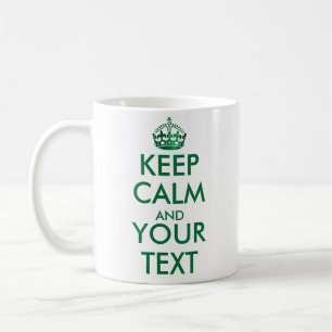 Caneca De Café MANTENHA CALMA E SEU TEXTO - Crie seu próprio text