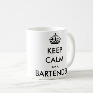 CANECA DE CAFÉ MANTENHA CALMA, EU SOU UM BARTENDER