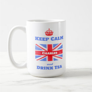 Caneca De Café Mantenha Calmo Beba União Bandeira Britânica Jack