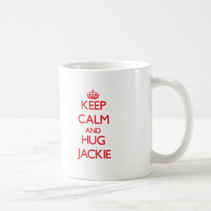 Caneca De Café Mantenha calmo e ABRAÇO Jackie