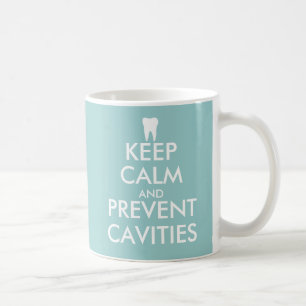 Caneca De Café Mantenha calmo e impeça cavidades agridem para o