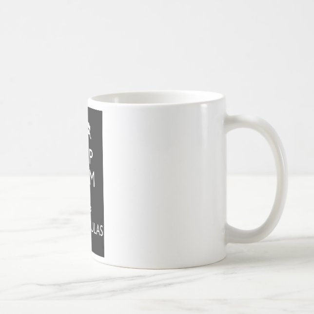 Caneca De Café Mantenha calmo e mantenha Tarantulas (Direita)