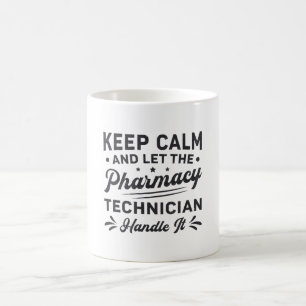 Caneca De Café Mantenha Calmo Farmacêutico Engraçado Técnico d