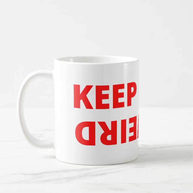 Caneca De Café Mantenha estranho (Esquerda)