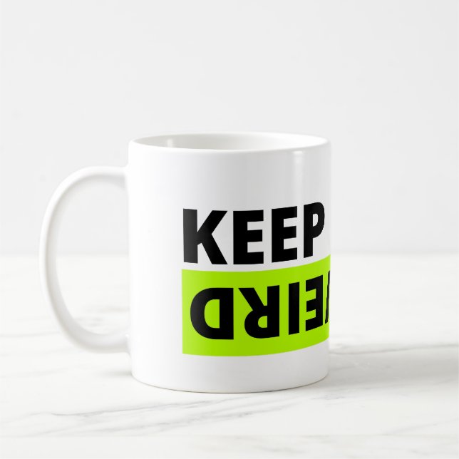 Caneca De Café Mantenha estranho (Esquerda)