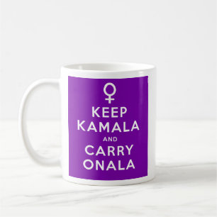 Caneca De Café Mantenha Kamala e o Carregar Onala Purple em segun