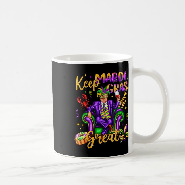 Caneca De Café Mantenha o Carnaval de Excelente do Mardi Gras Eng (Direita)