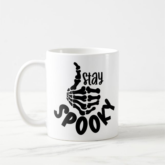Caneca De Café Mantenha o Dia de as Bruxas engraçado Spooky (Esquerda)