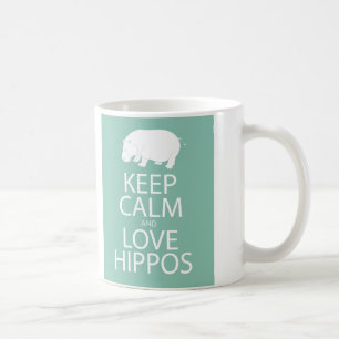 Caneca De Café Mantenha o Hippopotamus do impressão dos