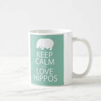 Caneca De Café Mantenha o Hippopotamus do impressão dos