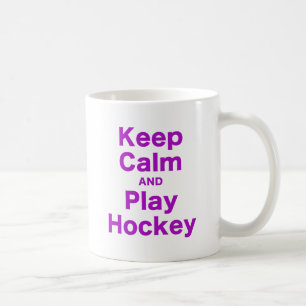 Caneca De Café Mantenha o hóquei da calma e do jogo