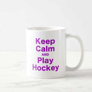Caneca De Café Mantenha o hóquei da calma e do jogo