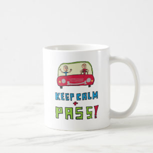 Caneca De Café Mantenha o teste de condução calmo