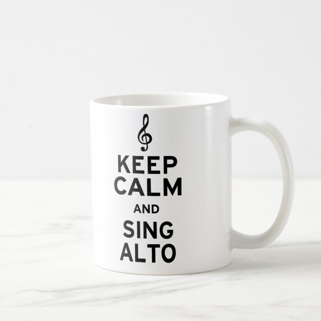 Caneca De Café Mantenha-se Calmo e Cante Alto (Direita)