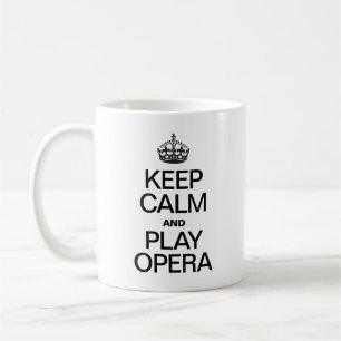 Caneca De Café Mantenha-se Calmo e Jogue Ópera