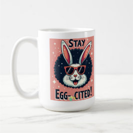 Caneca De Café Mantenha-se citado!: Retro Páscoa Bunny Vibes
