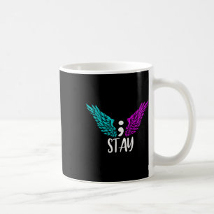 Caneca De Café Mantenha-se em Semicolon Suicida Sensibilização pa