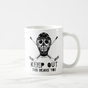 Caneca De Café Mantenha-Se Fora Do Hockey Goalie
