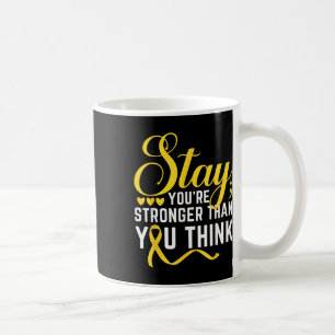 Caneca De Café Mantenha-se Forte e Amarelo Prevenção Suicídio Awa