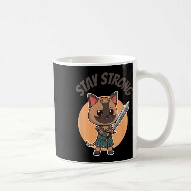 Caneca De Café Mantenha-se forte guerreiro (Direita)